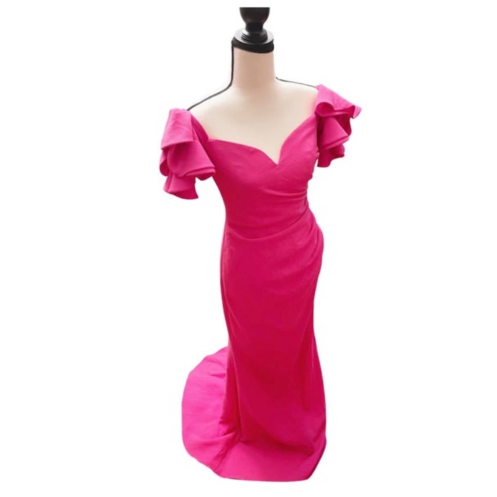 Authentic Dolce & Gabbana RARE RUNWAY Pink Exaggerated Sleeve Formal Gown /Dress - Picture 2 of 14